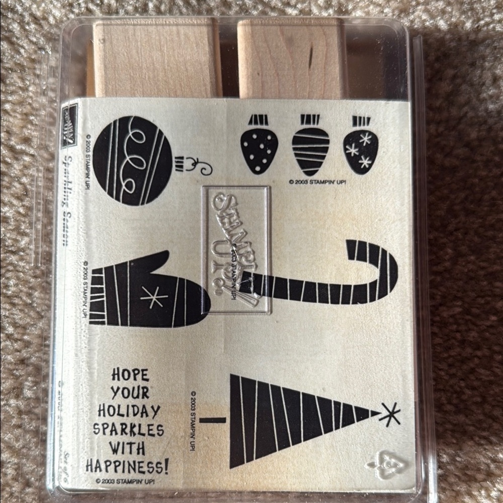 Stampin' Up! Black and Tan Holiday Stanp set.  Never used!